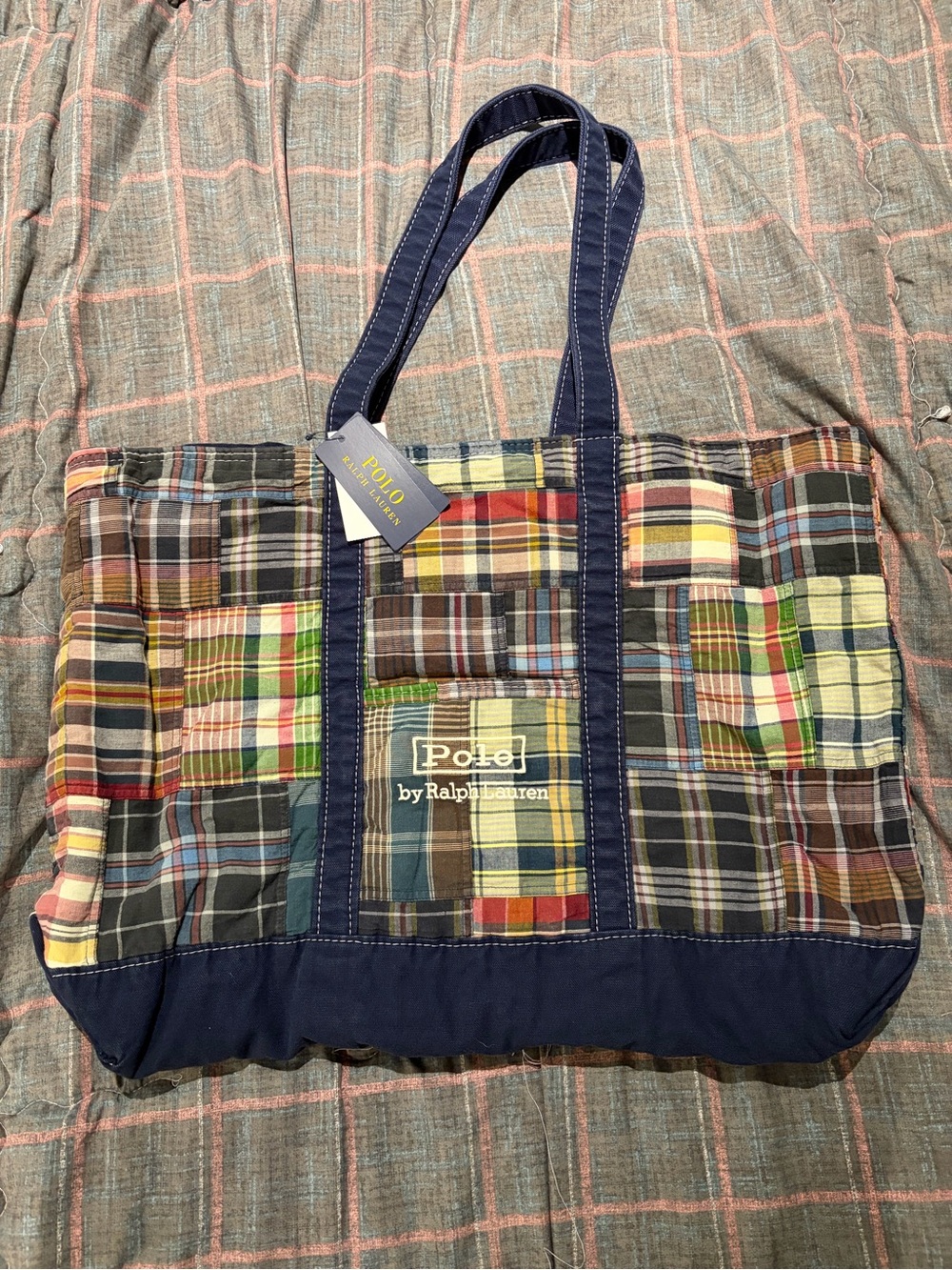 Polo Ralph Lauren Madras Patchwork Tote Bag